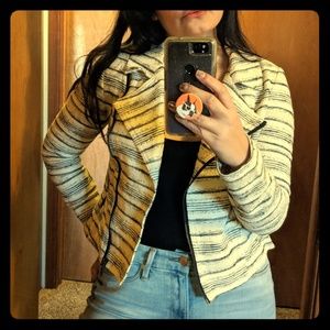 Stoosh blazer - white w/ shades of grey and silver